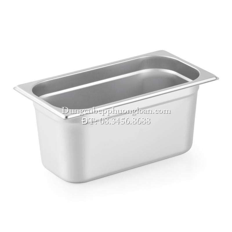 Khay đựng topping inox 1/3 có nắp