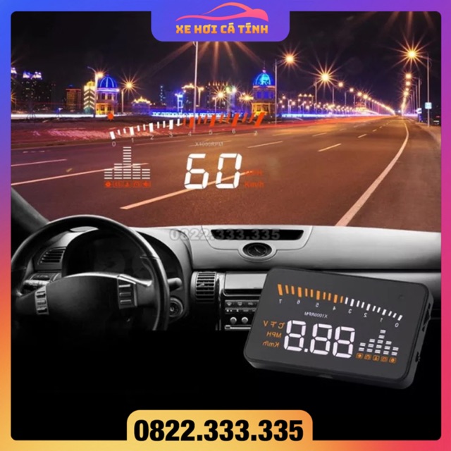 Thiết bị hiển thị tốc độ trên kính lái HUD dành cho ô tô xe hơi sử dụng cổng OBD2 tiện lợi và hiện đại