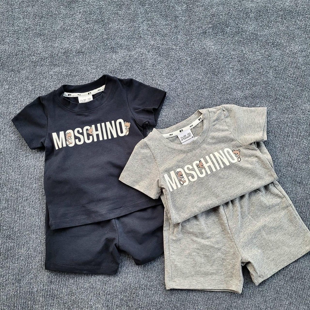 SET 2 BỘ COTTON XUẤT DƯ MO.CHI.NO CHO BÉ 9 - 25KG