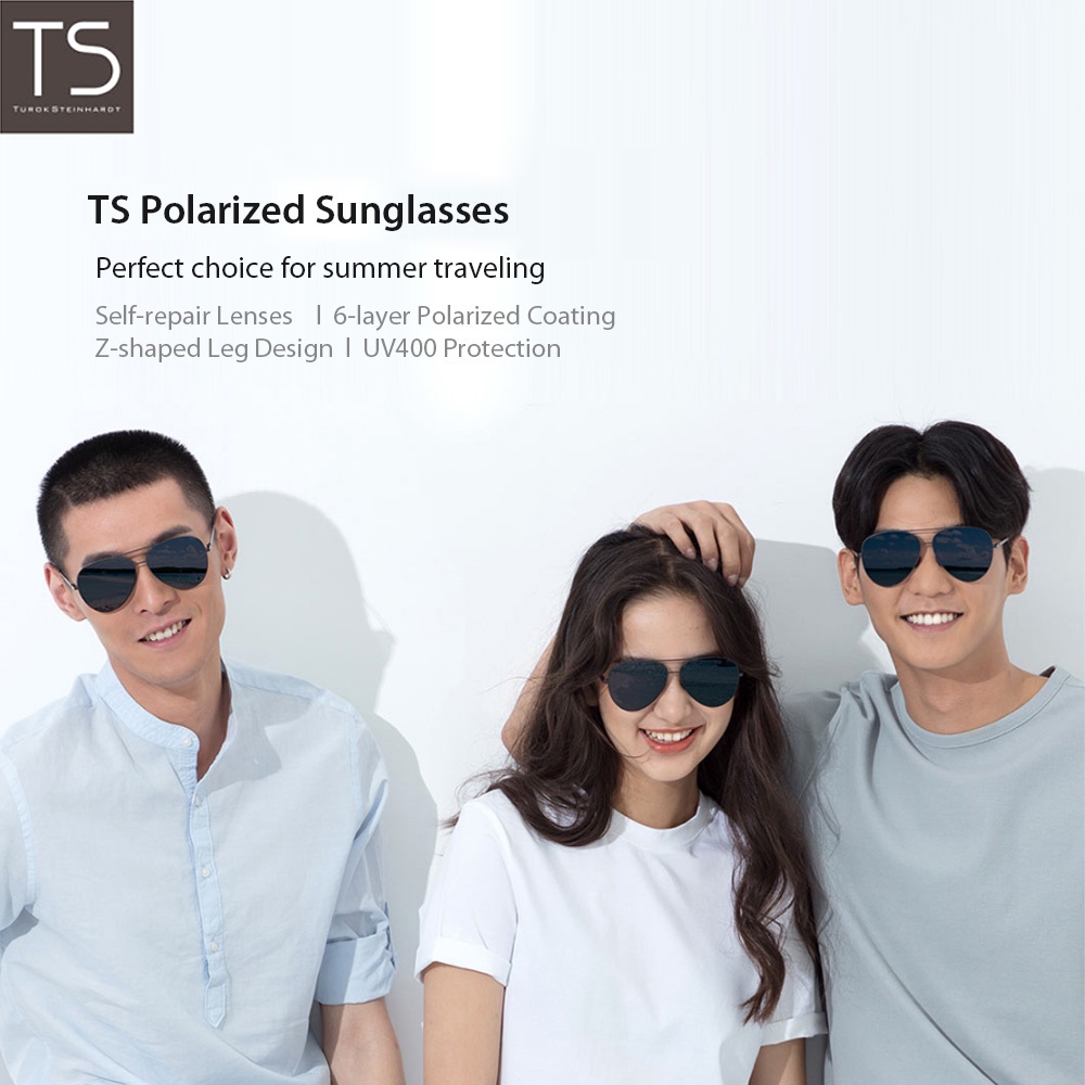 Kính râm kiểu dáng sành điệu chống tia UV400 bảo vệ mắt cho nam nữ Xiaomi TS