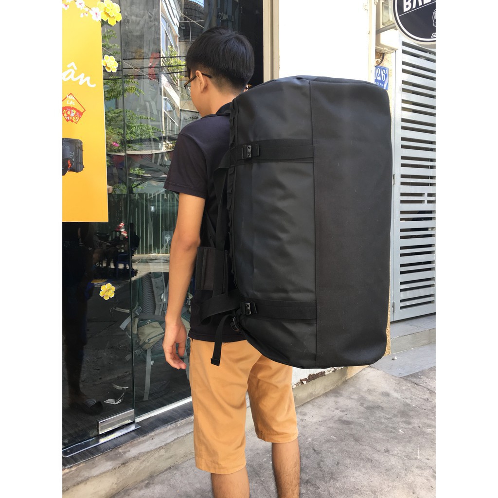Túi Trống Du Lịch Chống Nước,Balo Trống Chống Nước Du Lịch Base Camp Duffel Cỡ Lớn -Quai Bền BH 6 Tháng