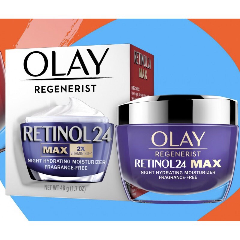 [HàngMỹ]Kem dưỡng da ban đêm Olay Retinol 24 Max Night Hydrating Moisturizer Fragrance Free 48g