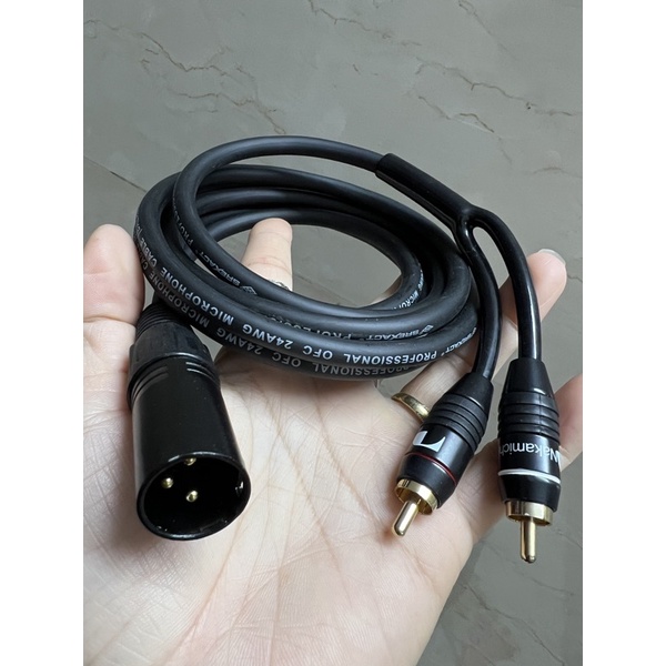 Dây Canon XLR ra 2 av cao cấp Taiwan