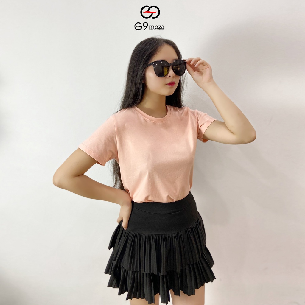Áo thun G9moza phông trơn nữ tay cộc dáng basic | BigBuy360 - bigbuy360.vn