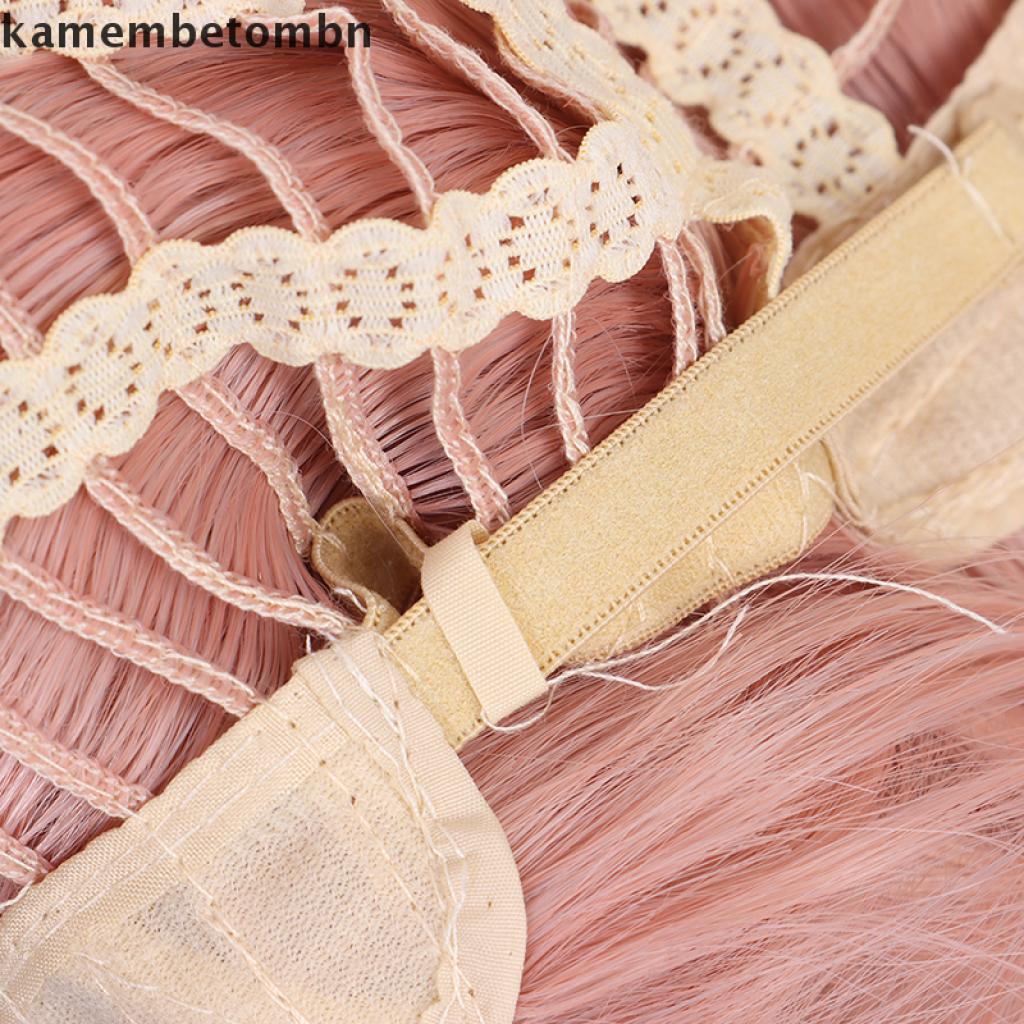 Bộ Tóc Giả Dài Xoăn Màu Hồng Dùng Hóa Trang Nhân Vật Anime Danganronpa Enoshima Junko