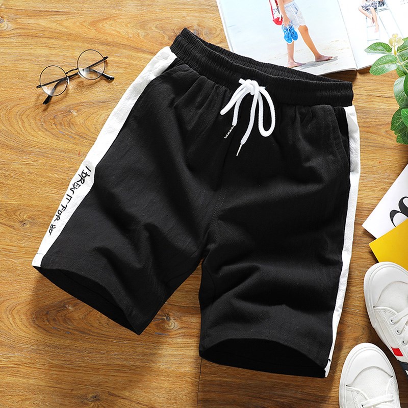 Quần Đùi Thun Nam Kẻ Sọc In Chữ I DREW Dáng Thể Thao Trẻ Trung Năng Động Zenkocs3 SHORTS NAM 051