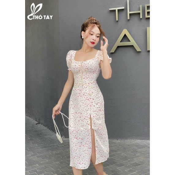 Váy hoa nhí Vintage siêu xinh phong cách