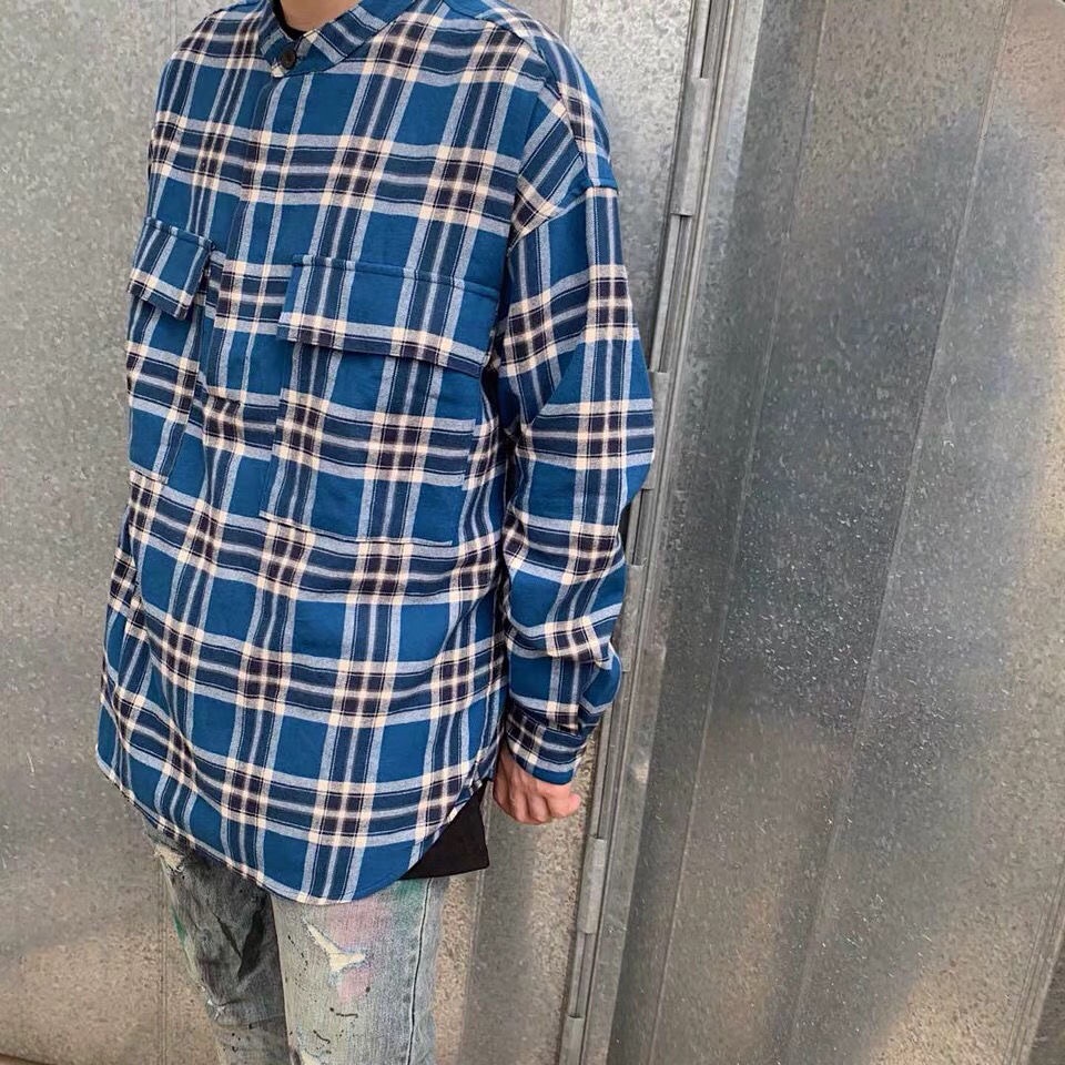 Áo flannel unisex Fear Of God phong cách hiphop