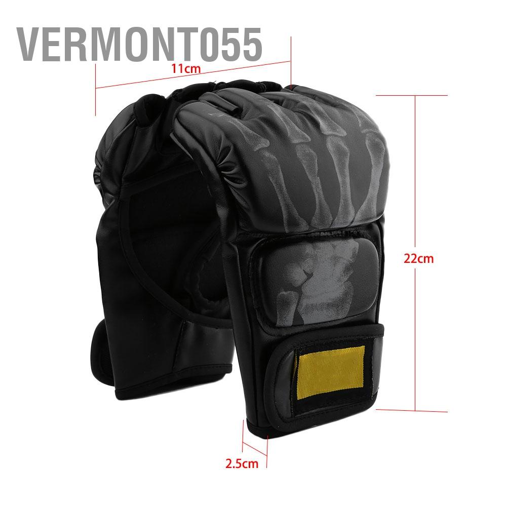Vermont055 Vermont055 Đánh đấm nửa ngón tay bốc MMA Sparring Glovers Hand Wraps for Sports