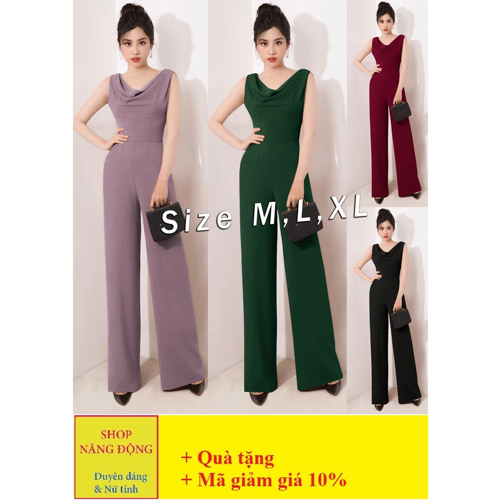 Đồ Bay Dài 💕FREESHIP💕Giảm 45k Khi Mua Đơn Từ 500k - Jumpsuit dài cổ đổ ống suông TJ961