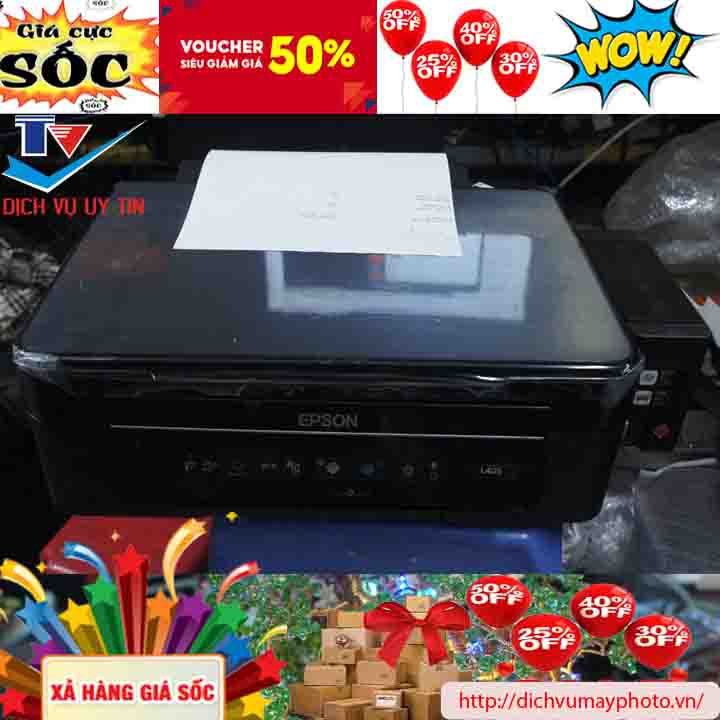 Máy in phun màu A4 cũ Epson L405 hàng đã qua sử dụng đa năng in wifi Scan photocopy in đen trắng in màu bảo hành INECO