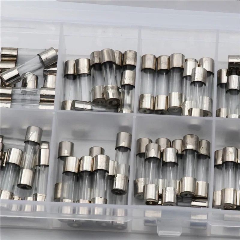 hộp 100 cầu chì thuỷ tinh 5 x 20MM 10 loại