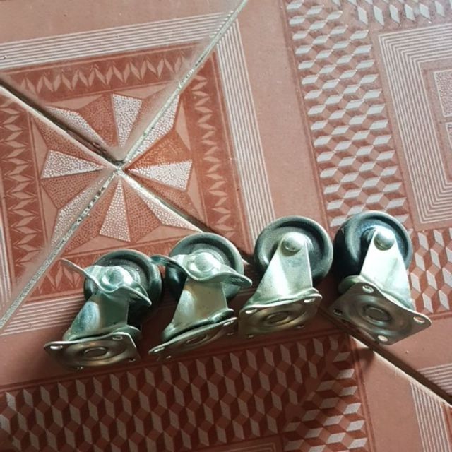 bộ 4 bánh xe 4cm có khóa
