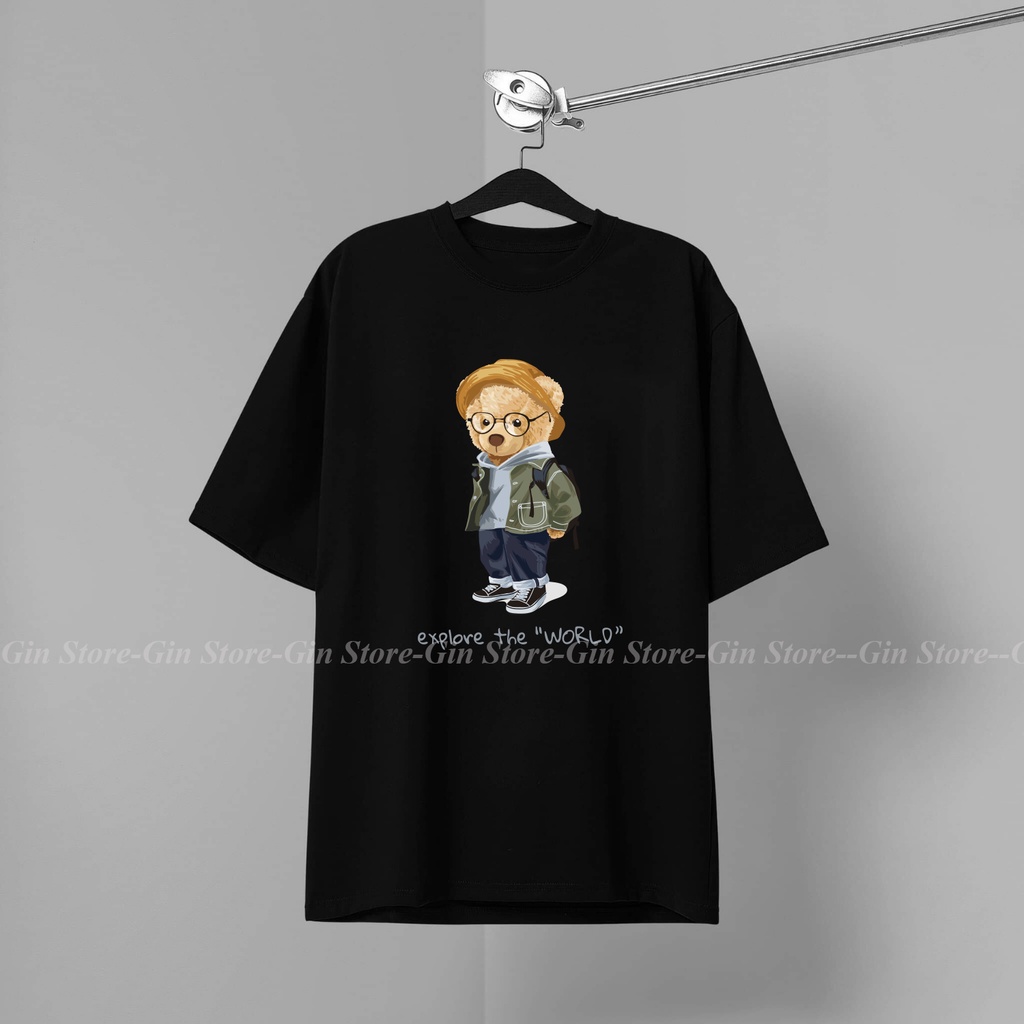 Áo thun hình GẤU HOTTREND BEST SELLER Cotton Co giãn 2 chiều