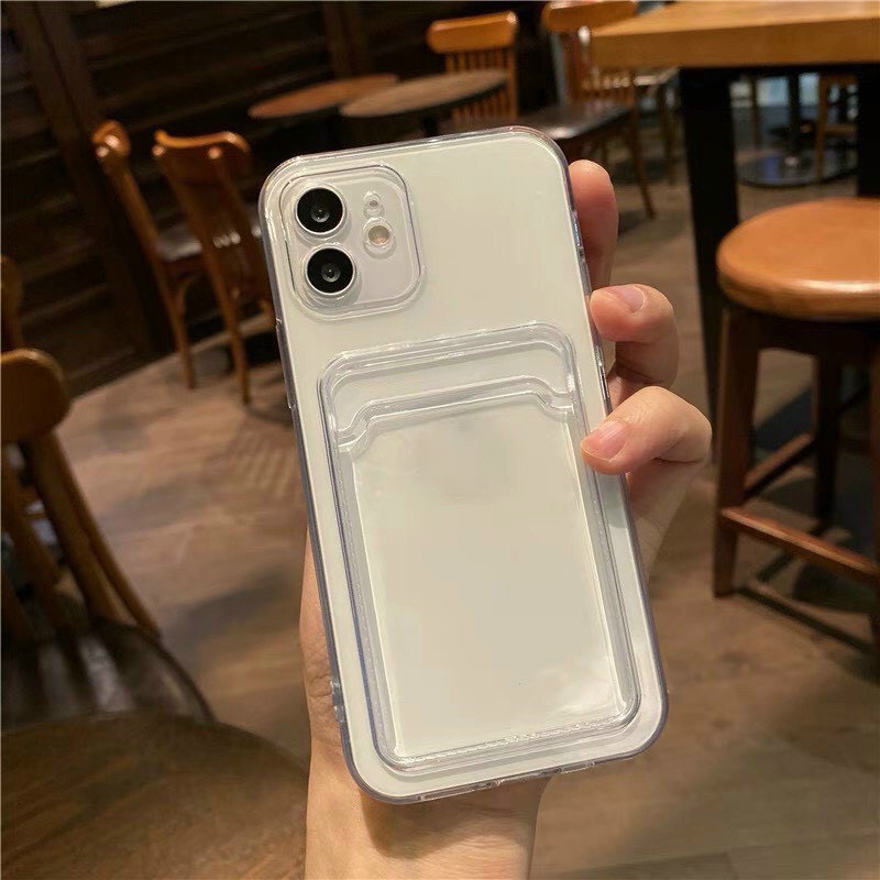 Ốp Lưng iPhone Silicon Dẻo Trong Suốt Chống Sốc Dạng Ví 6/6plus/6s/6splus/7/7plus/8/8plus/x/xs/xsmax/11/12/13/promax