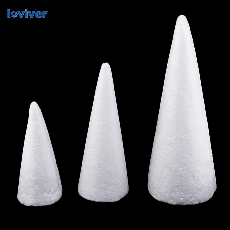 Set 3 Miếng Xốp Hình Nón 15 / 20 / 25cm Làm Mô Hình Thủ Công DIY