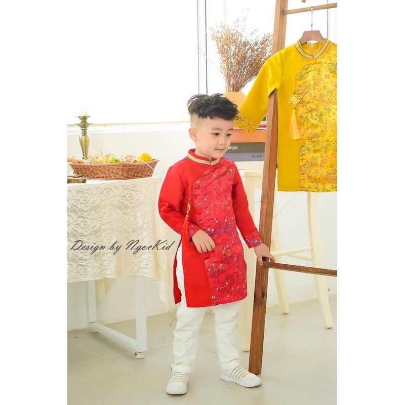 mẫu áo dài BÁCH nhi cho bé trai