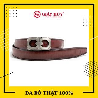 Thắt lưng nam da bò giày huy màu nâu - dn02