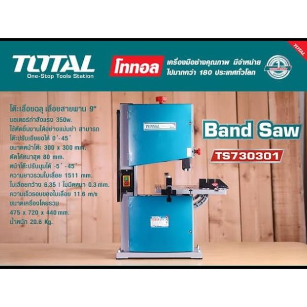 Máy cưa bàn mini 350W Chính Hãng Total TS730301 Phạm vi nghiêng: 0-45 °  Bảo hành 6 tháng