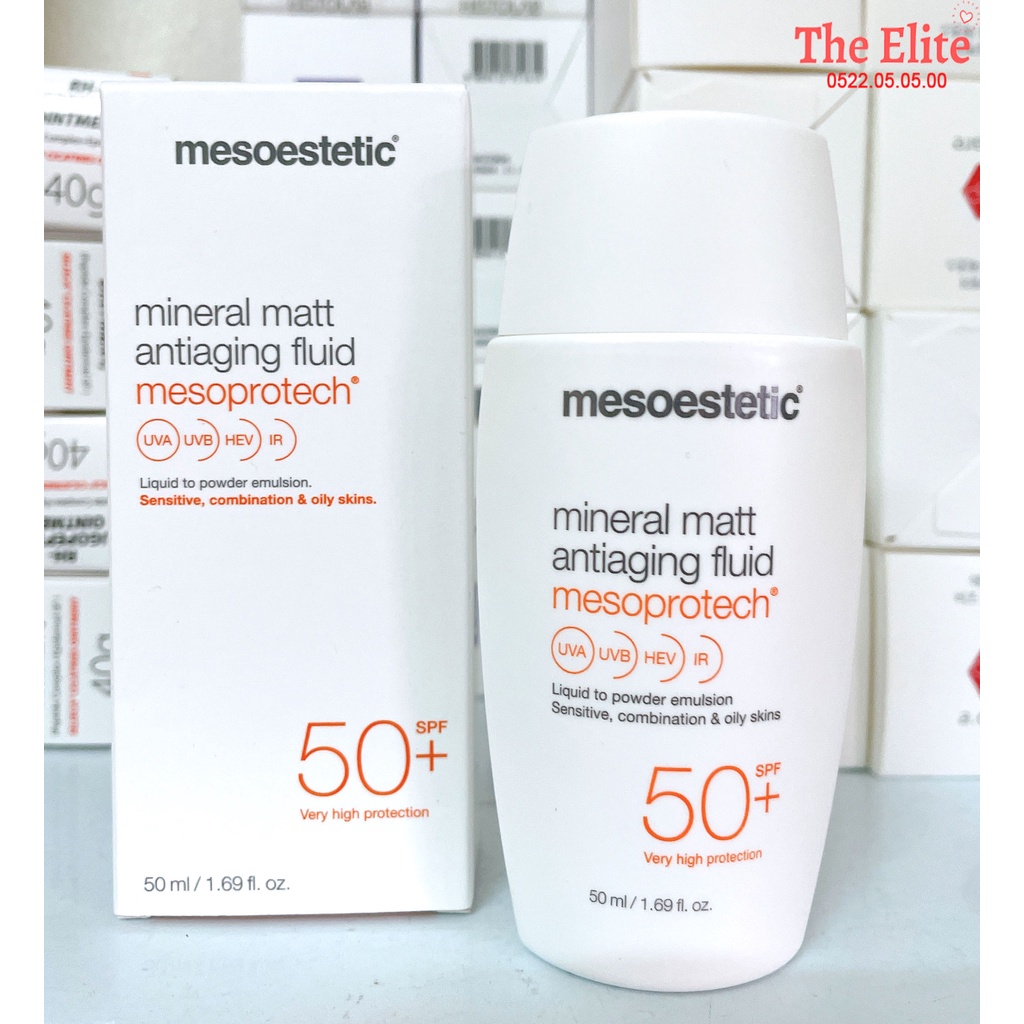 [ Auth 100%] Kem chống nắng Mesoestetic Mineral Matt 50+