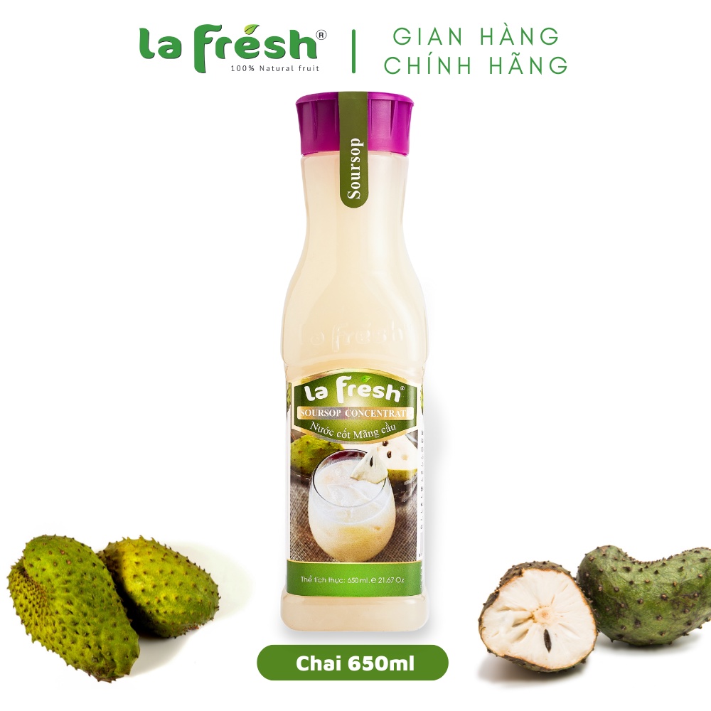 Nước Cốt Mãng Cầu Xiêm Lafresh Đà Lạt chai 650ml