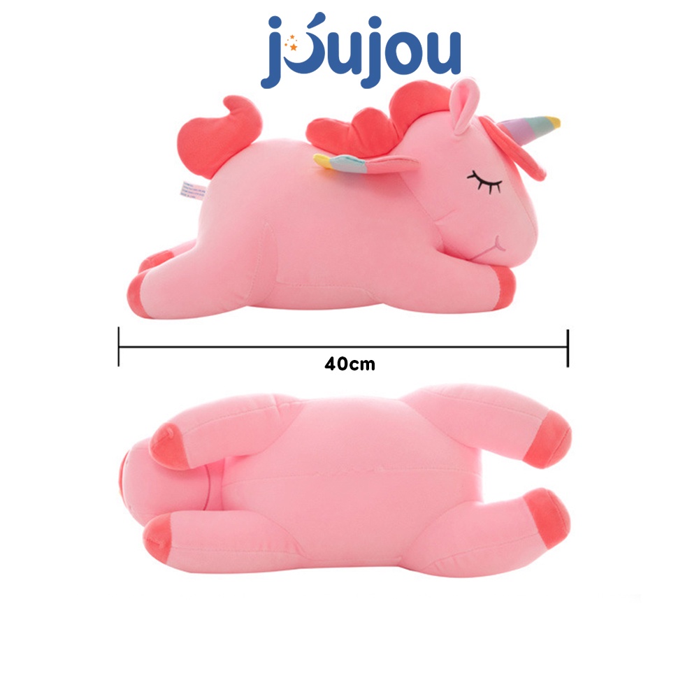 Gấu bông ngựa pony 1 sừng unicorn size 40-60cm cute cao cấp JouJou mềm mịn dễ thương cho bé