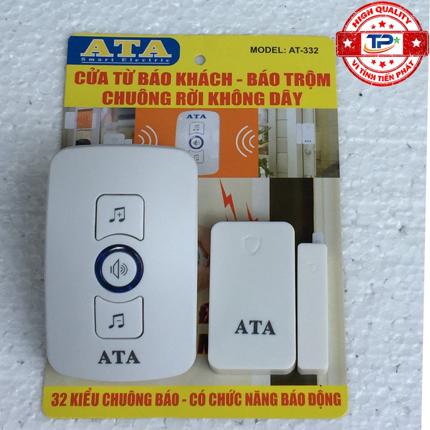 Chuông cửa báo khách và báo trộm cửa từ không dây ATA  AT-332 chuông báo khi mở cửa