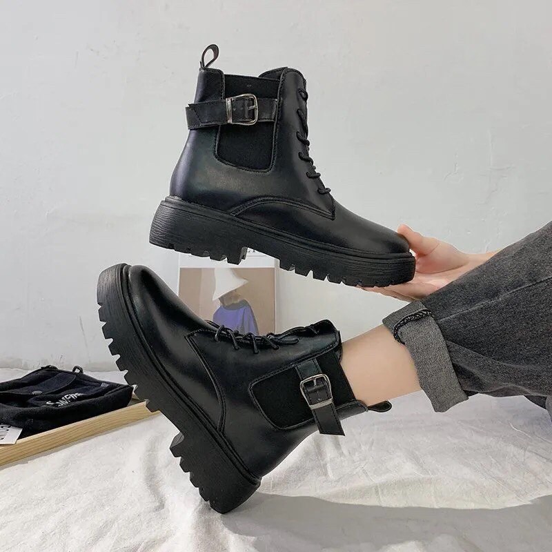 Boot ulzzang cổ thấp da siêu mềm đi êm chân