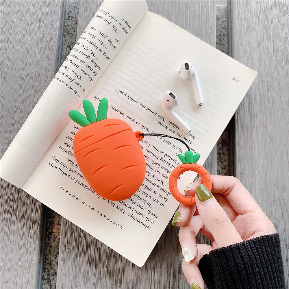 Case AirPods 1/2/Pro Vỏ Bọc Tai Nghe AirPods 1/2/Pro hình Cà Rốt, Xương Rồng Siêu Cute - MINH AN SAIGON