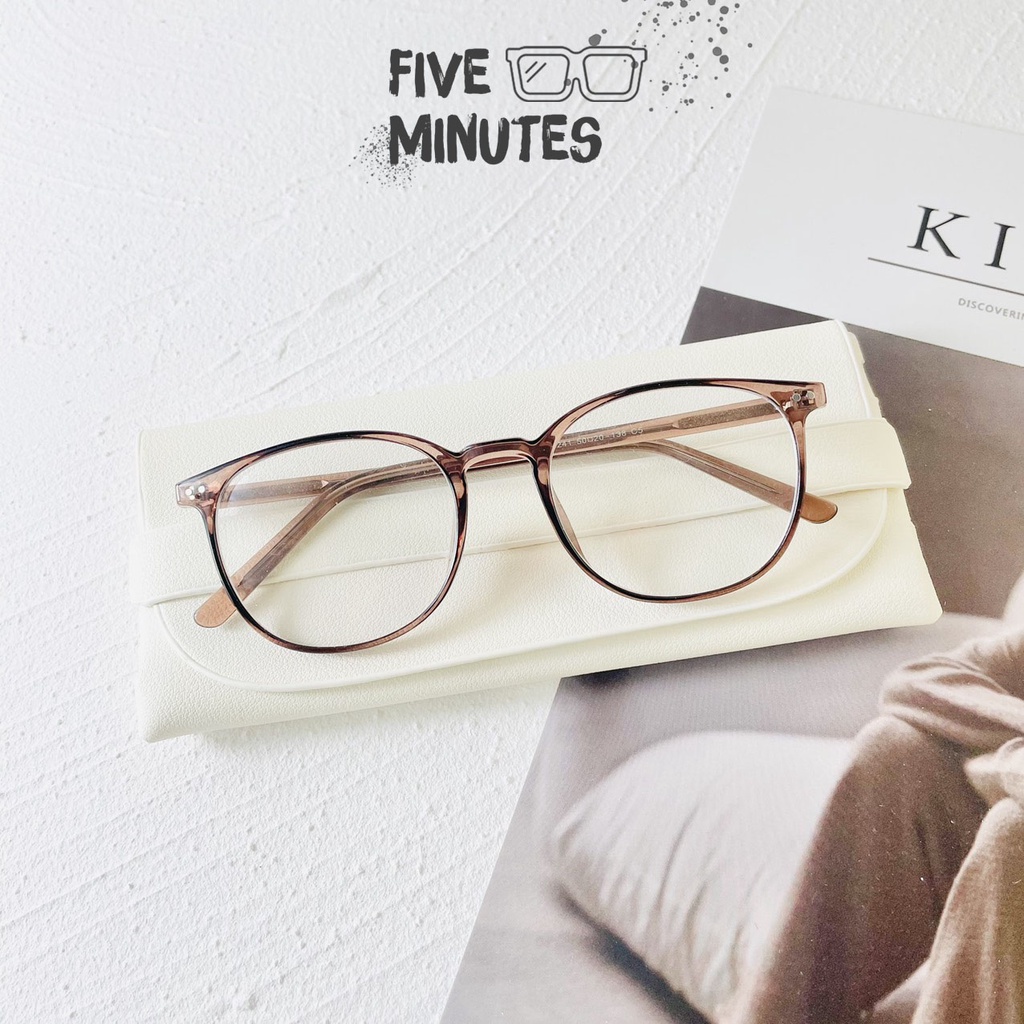 Gọng kính cận nữ , chất liệu nhựa dẻo cốt kim loại Fiveminutes 8141 Unisex Nam nữ