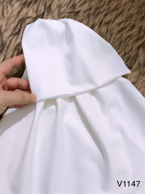 Váy trắng body lệch vai V1147-DVC- Huyền Anh shop - siêu rẻ- siêu chất