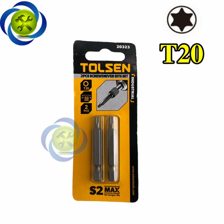 Mũi vít sao T20 Tolsen 20323 (vỉ 2 mũi ) x 50mm