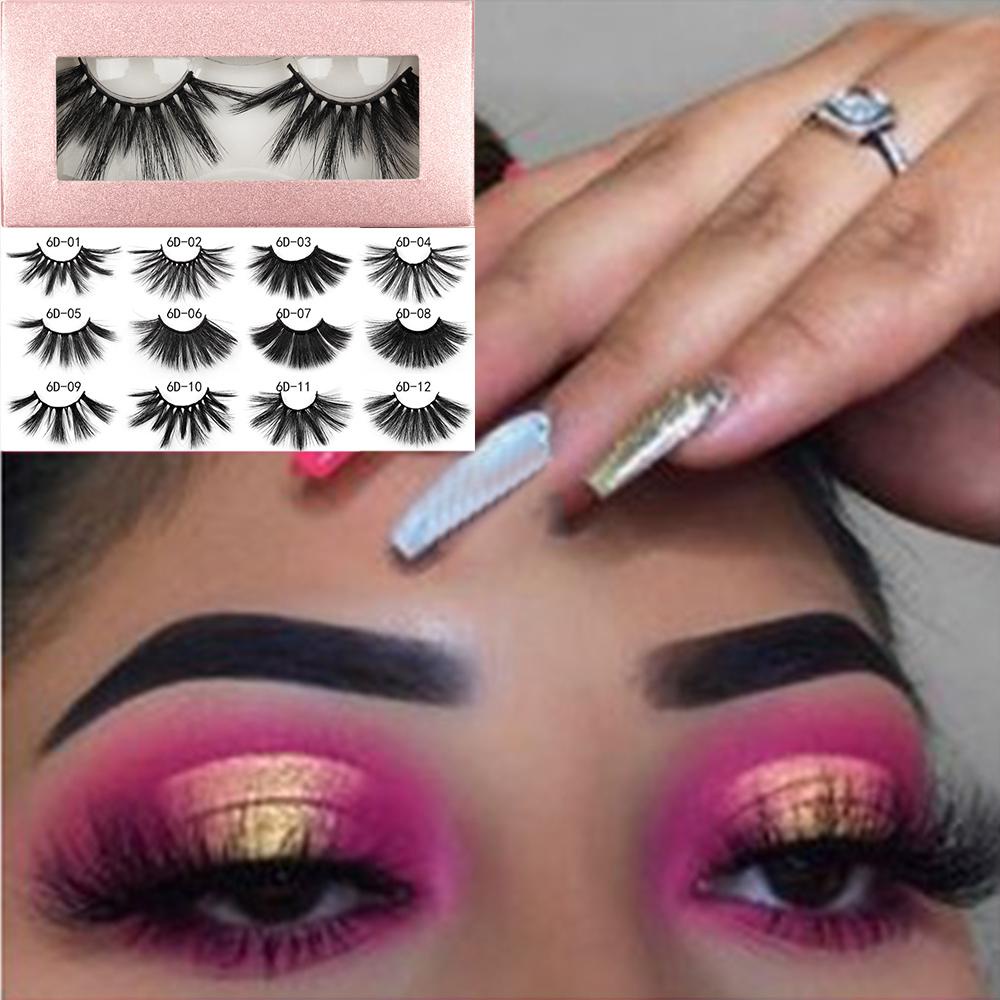 OCEANMAP Cặp Lông Mi Giả 25mm 6D Dày Dặn Tự Nhiên Chống Thấm Nước