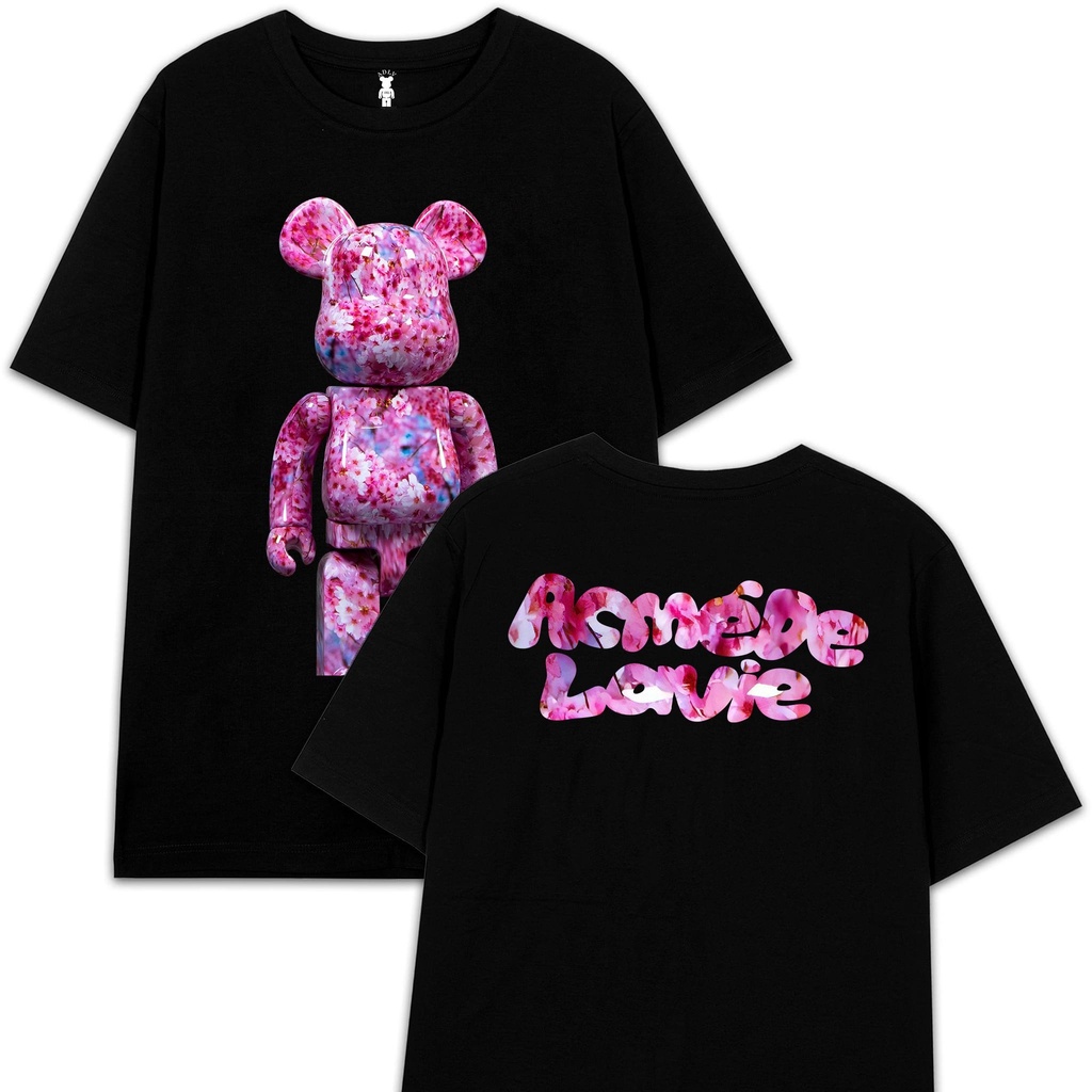 Áo thun Bearbrick Đen EDDIE basic TEE - Form rộng tay lỡ chất liệu Cotton 100%   - PHONG CÁCH