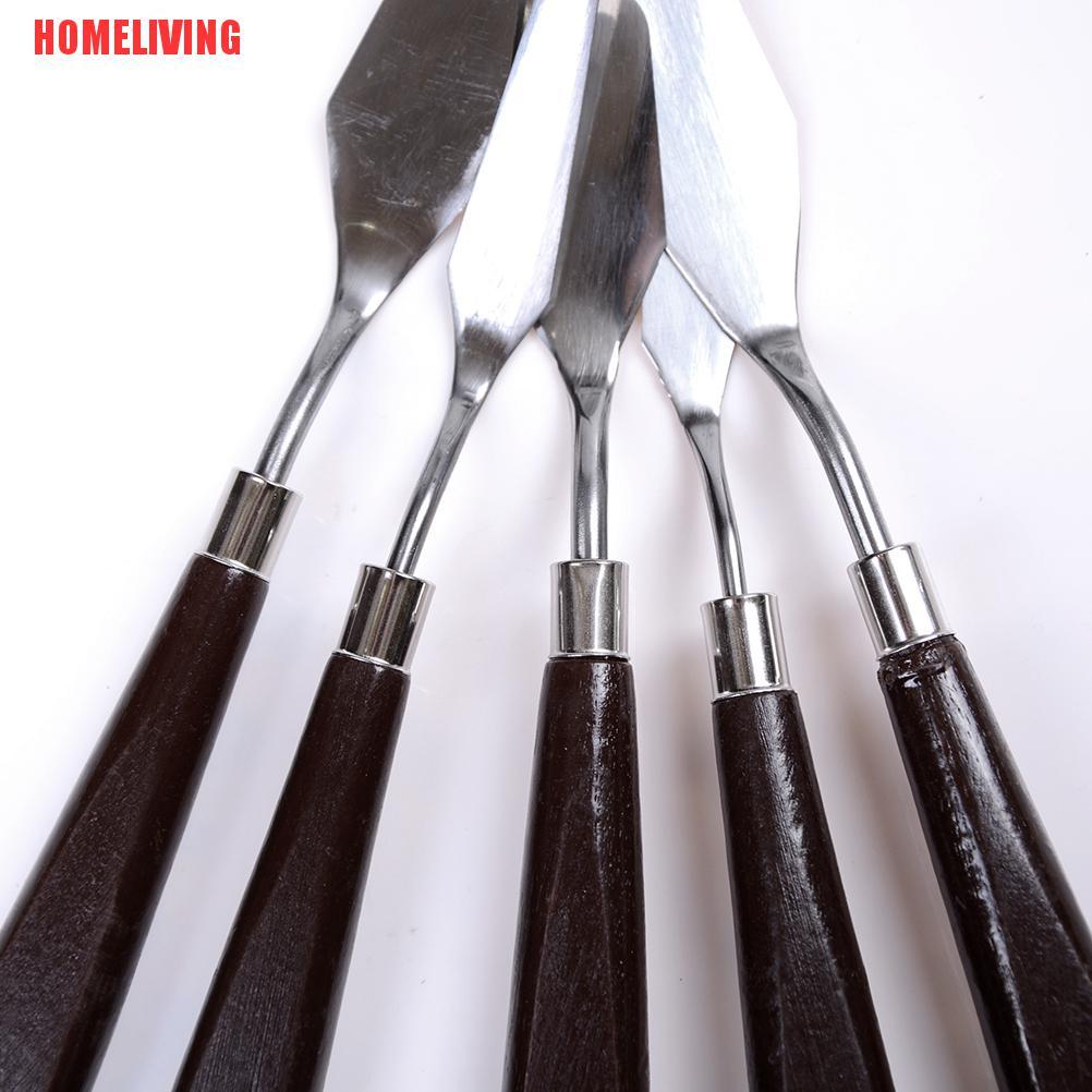 Bộ 5 Dao Trộn Màu Bằng Thép Không Gỉ Tiện Dụng