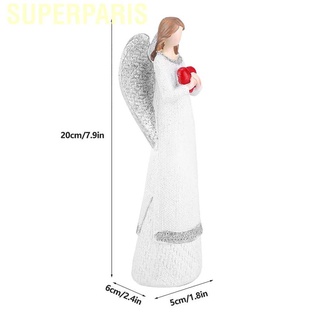 Mô Hình Thiên Thần Bằng Nhựa Resin Trắng Vẽ Tay 20cm