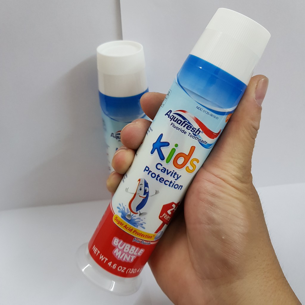 Kem Đánh Răng Aquafresh Kids Cavity Protection Cho Bé Trên 2 Tuổi - Mỹ - 130.4g