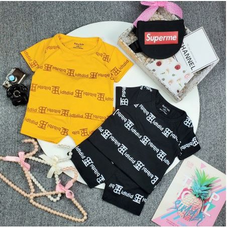 Bộ cộc tay chữ BT cho bé