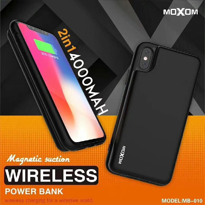 ⚡️Sạc Nhanh Gọn Cho IphoneX/8Plus⚡️Ốp lưng tích hợp Pin sạc dự phòng không dây Moxom cho iPhone X/8Plus Wireless Charge