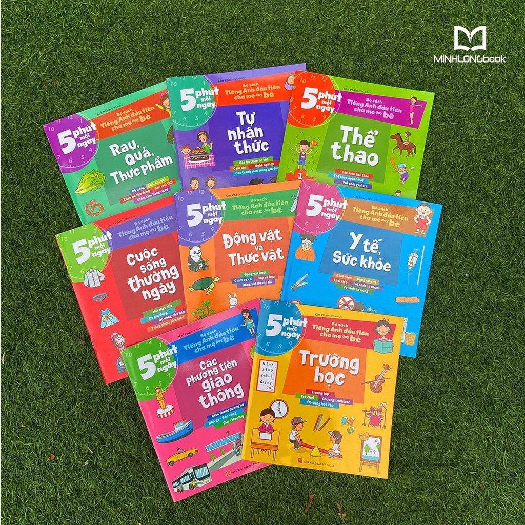 Sách: Combo 8 cuốn: 5 Phút Mỗi Ngày (Bộ sách Tiếng Anh Đầu Tiên Cha Mẹ Dạy Bé)