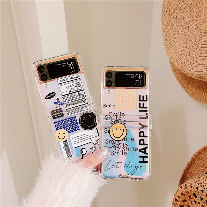 Ốp Điện Thoại PC Cứng Trong Suốt Chống Sốc Cho Samsung Galaxy Z Flip 4 5G Z Flip 3