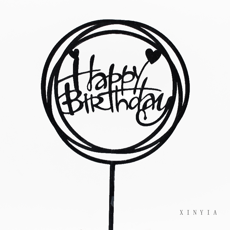 Chữ Happy Birthday gắn trang trí bánh kem