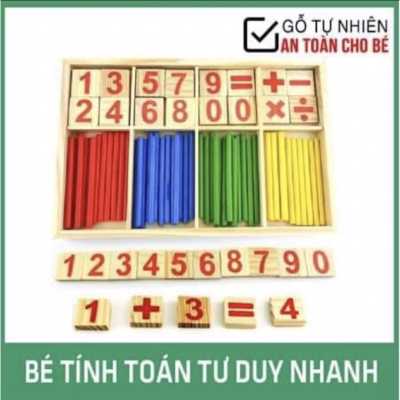 Hộp Que Tính 100 Số Học Toán Cho Bé... Phát Triển Trí Tuệ.