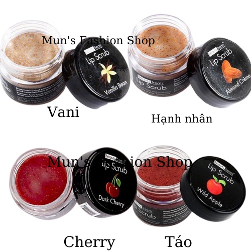 Tẩy tế bào chết môi BEAUTY TREATS Lip Scrub 10.5g (hương táo,hương cherry,vani,hạnh nhân)