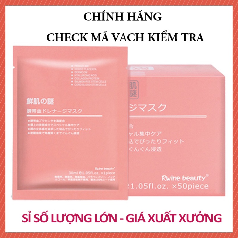 1 HỘP 50 MIẾNG 🔥 Mặt Nạ Tế Bào Gốc Nhau Thai Cừu Cuống Rốn , cấp ẩm LY'SHOP A1