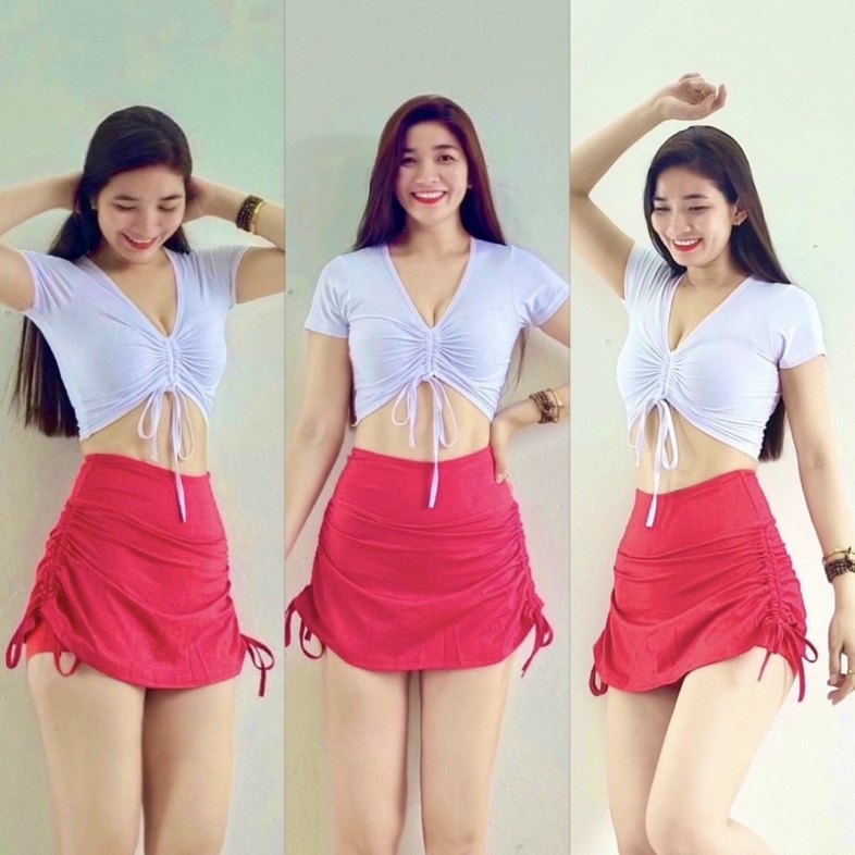 SET ÁO CROPTOP QUẦN ĐUI VÁY TẬP GYM TENNIS EROBIC ZUMBA NỮ SIÊU XINH