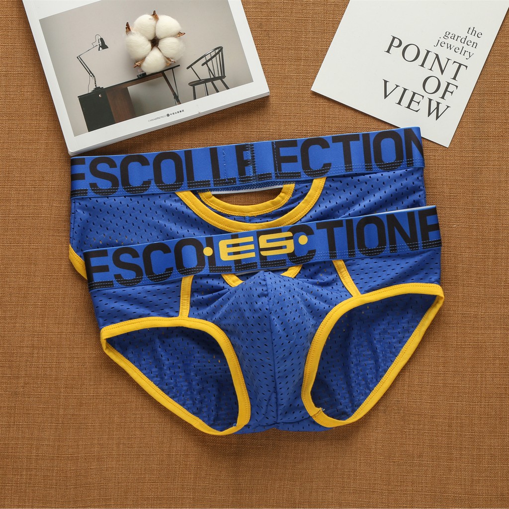 Quần lót nam quần lót lưới thở rỗng phía trước và phía sau quần lót thời trang es