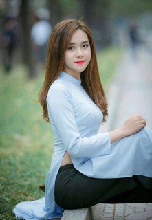 Áo dài lụa 2 tà