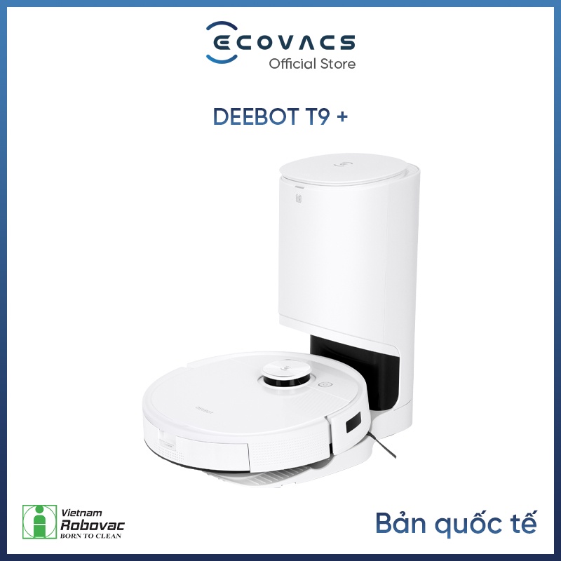 Robot Hút Bụi Lau Nhà Ecovacs Deebot T9 Plus(DLX13-44)- Lực hút Max 3000Pa - Hàng Chính Hãng - Bản Quốc Tế