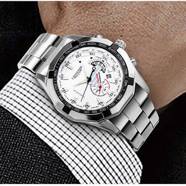 Đồng hồ nam dây da chính hãng, Đồng hồ da nam không thấm nước chính hãng LANGLISH đẹp cao cấp DH01A | BigBuy360 - bigbuy360.vn